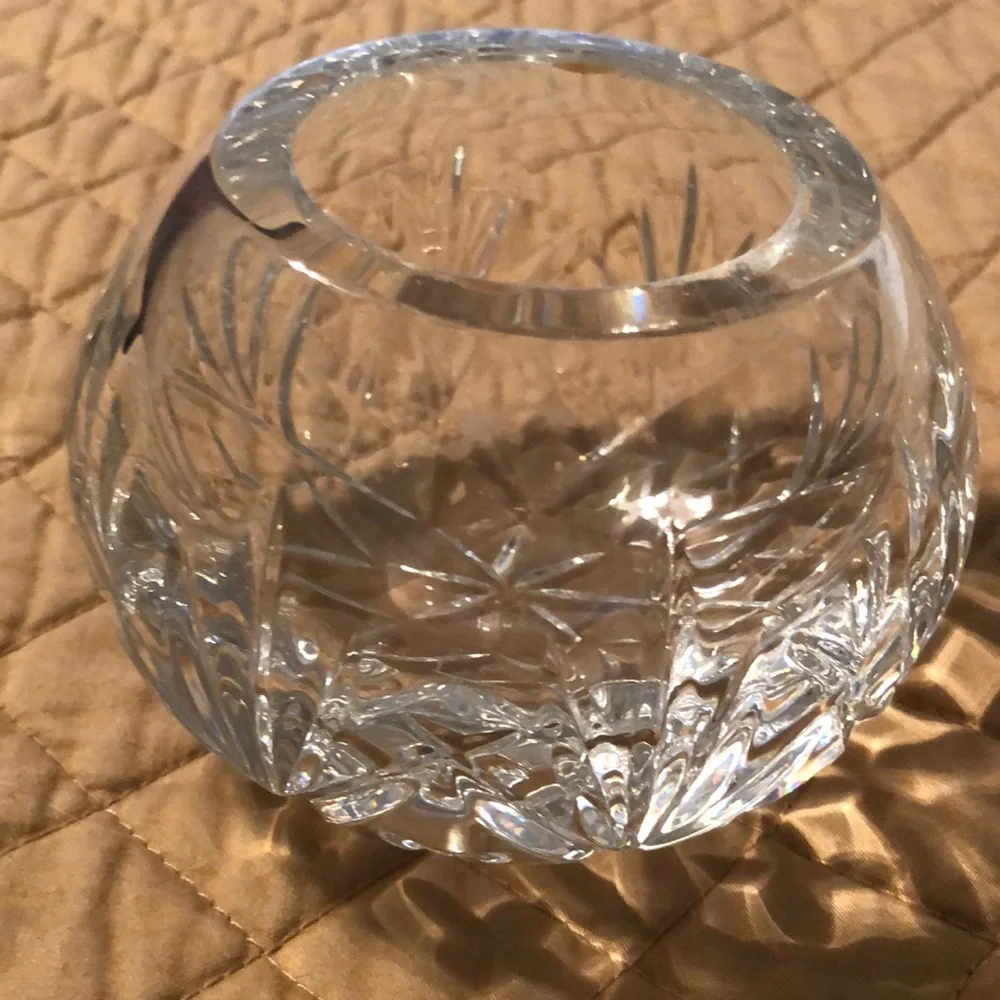 Small Cut Crystal Votive Holder